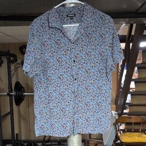 Express Men's Multicolor Floral Button-Down Shirt